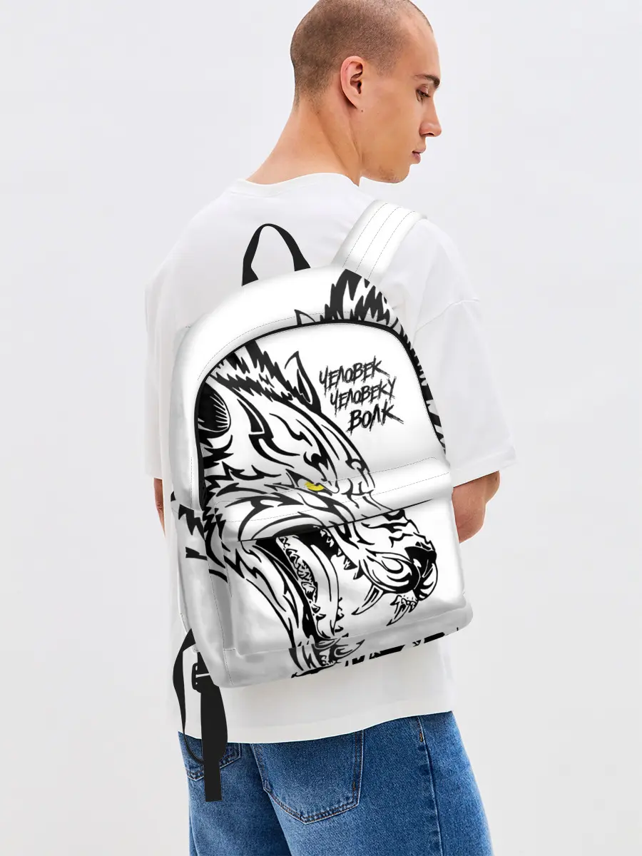 Рюкзак джинсовый / Человек человеку волк