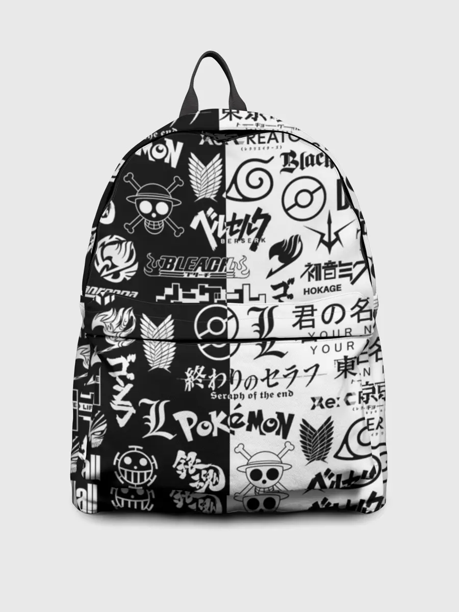 Рюкзак джинсовый / ЛОГОТИПЫ АНИМЕ / LOGO ANIME