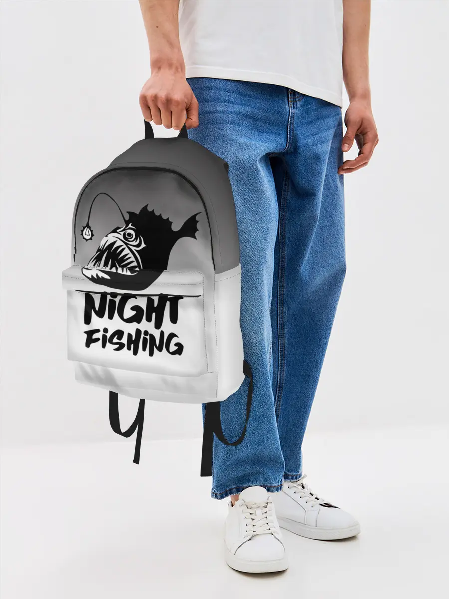 Рюкзак джинсовый / Рыба удильщик