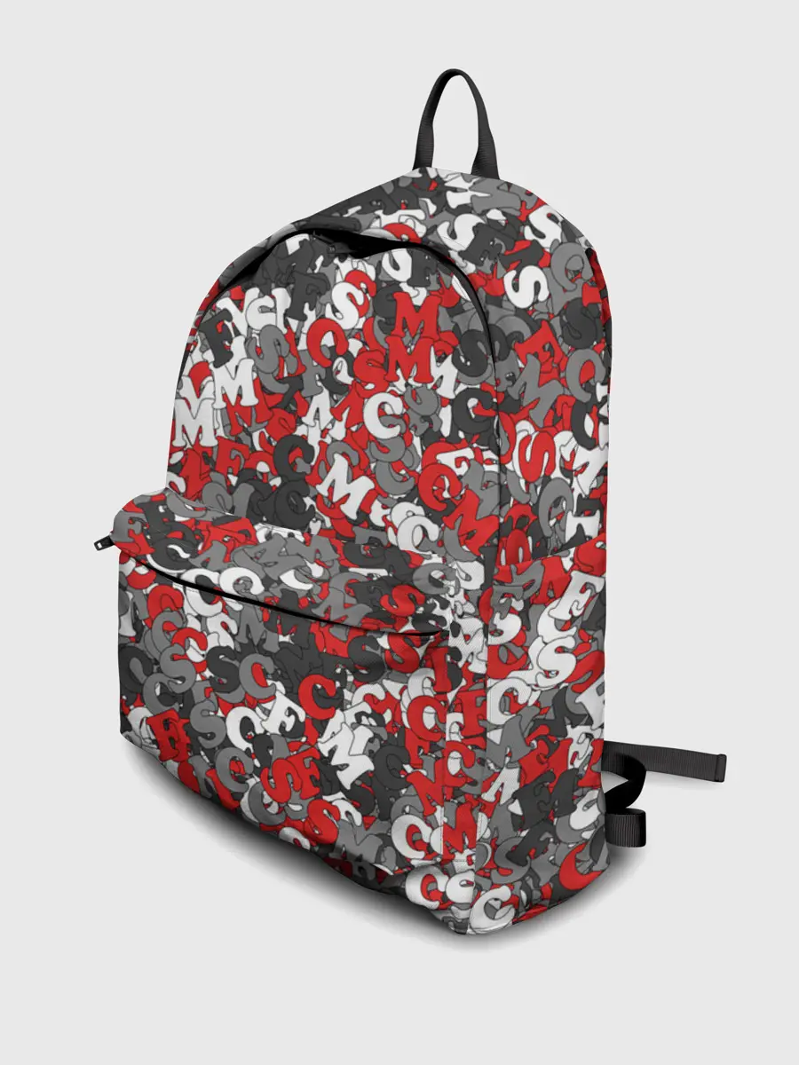 Рюкзак джинсовый / Камуфляж с буквами F.C.S.M