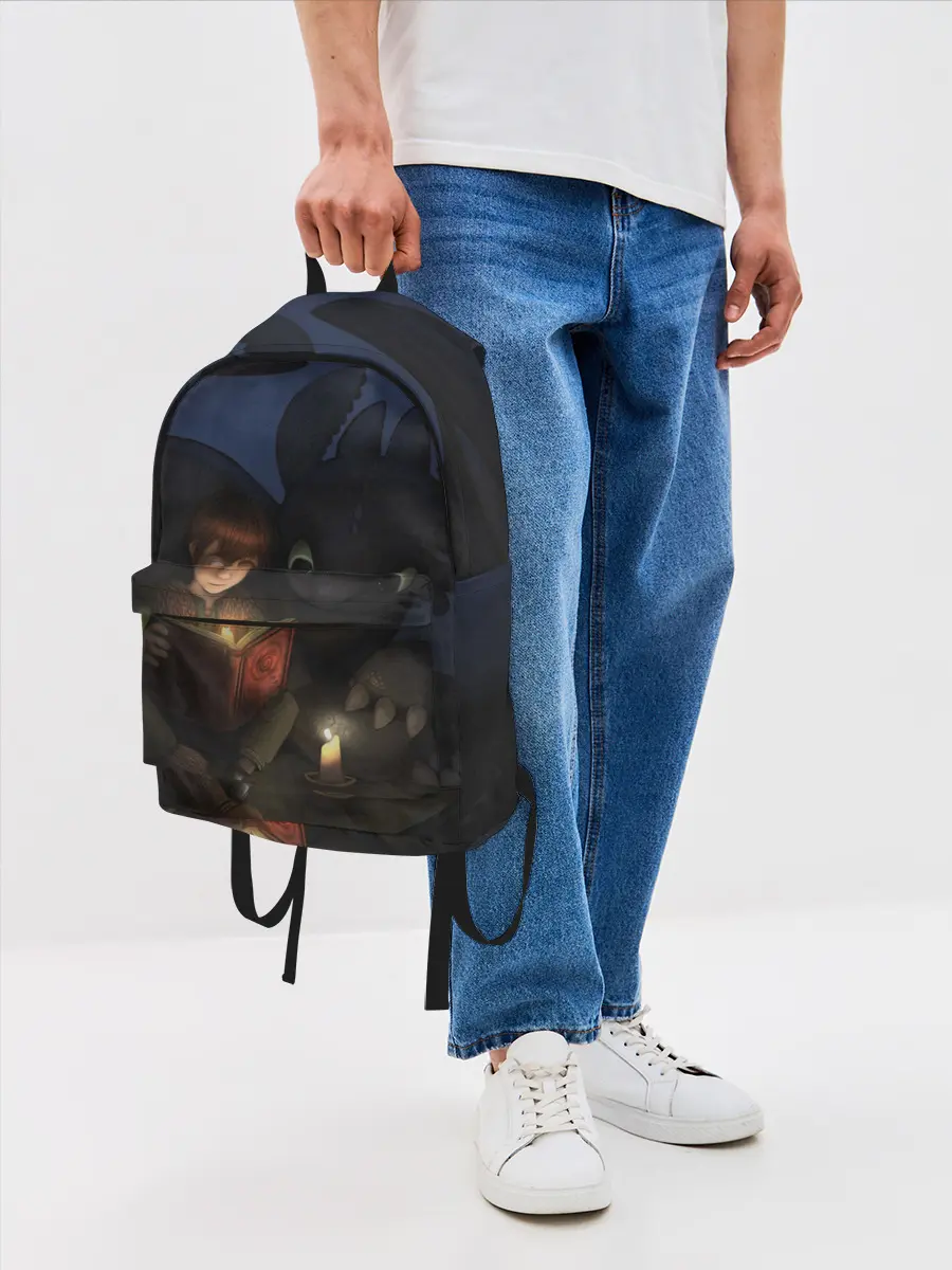 Рюкзак джинсовый / Как приручить дракона