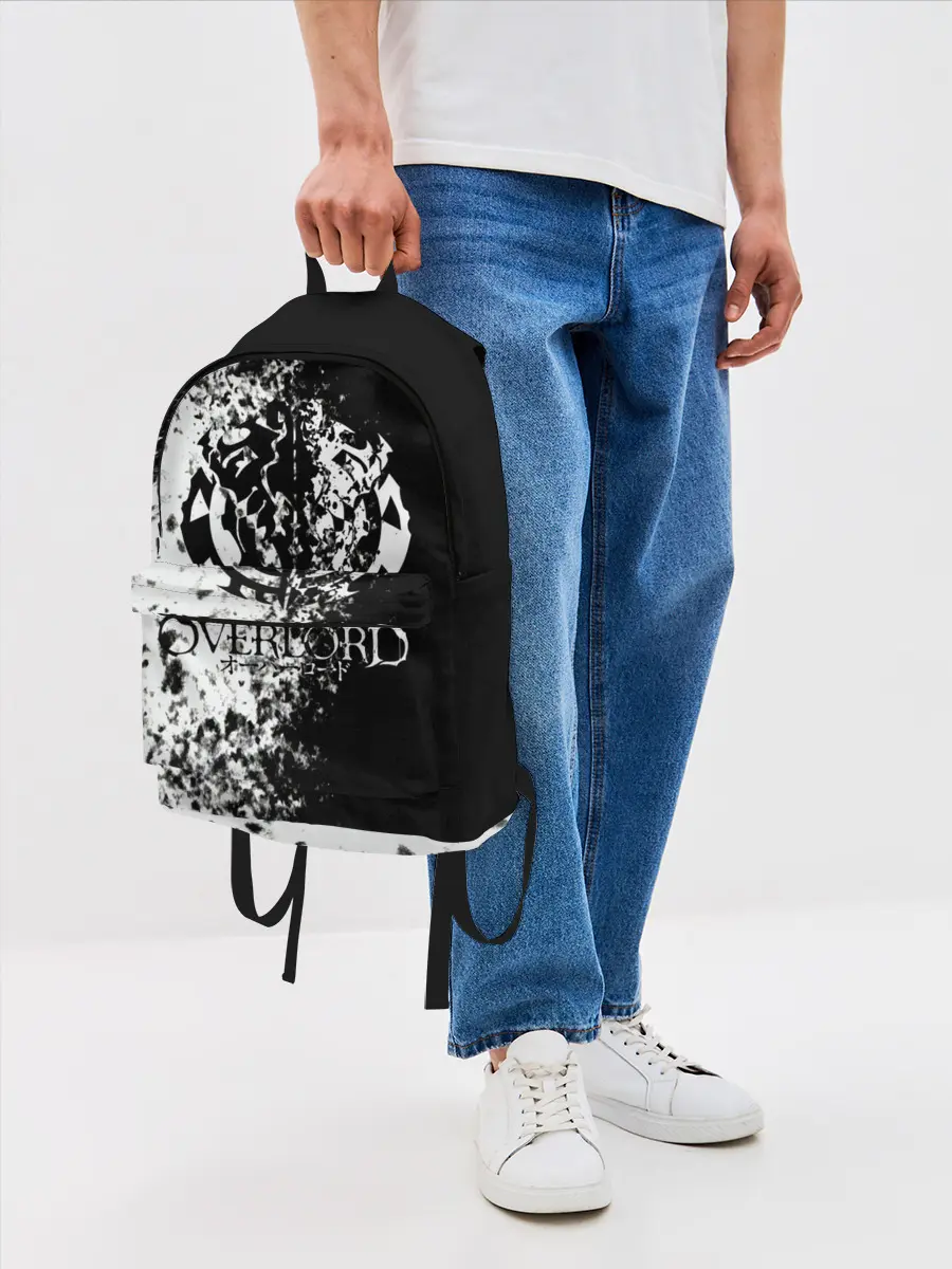 Рюкзак джинсовый / чб спрей оверлорд