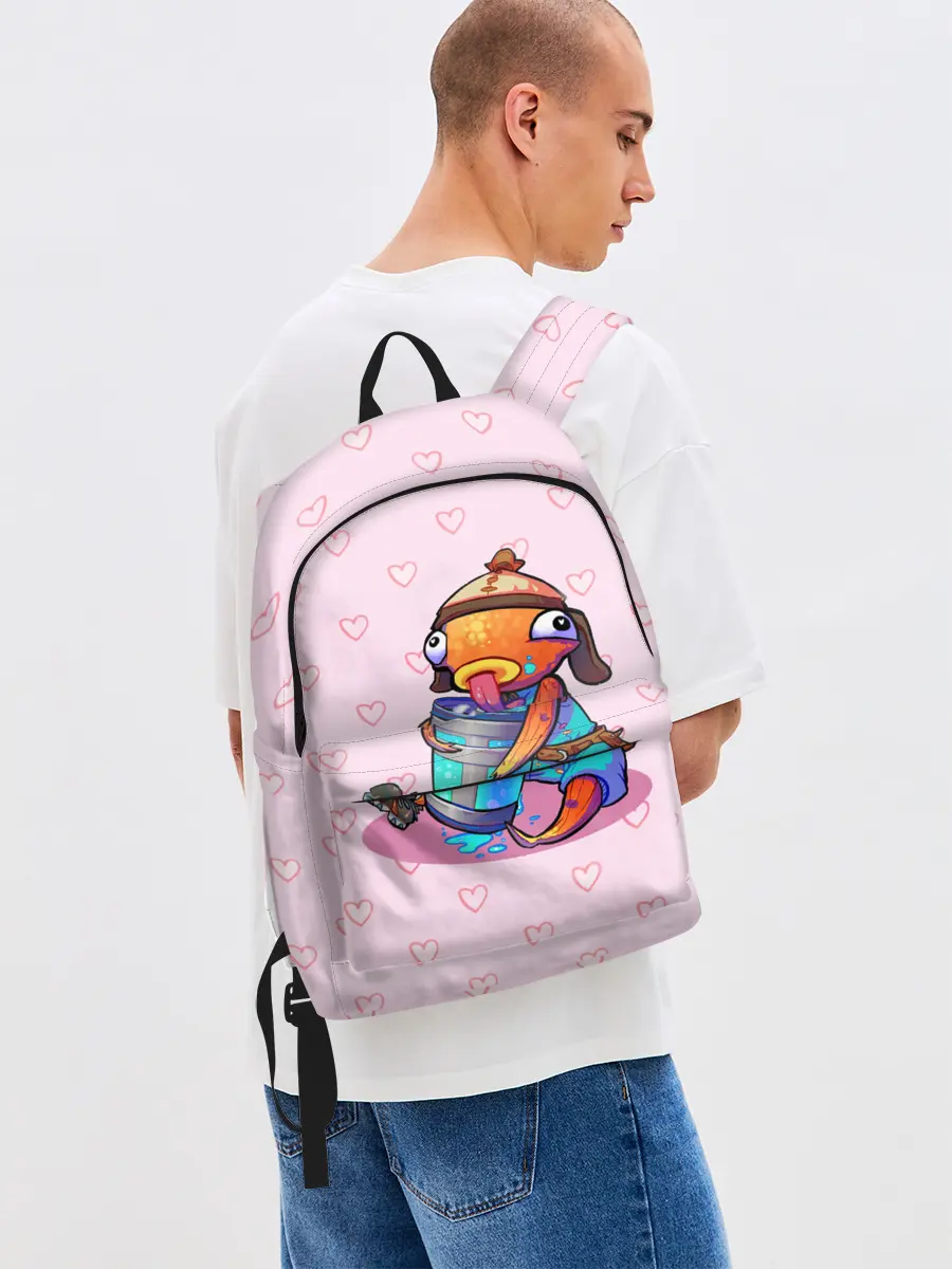 Рюкзак джинсовый / Рыба Фортнайт