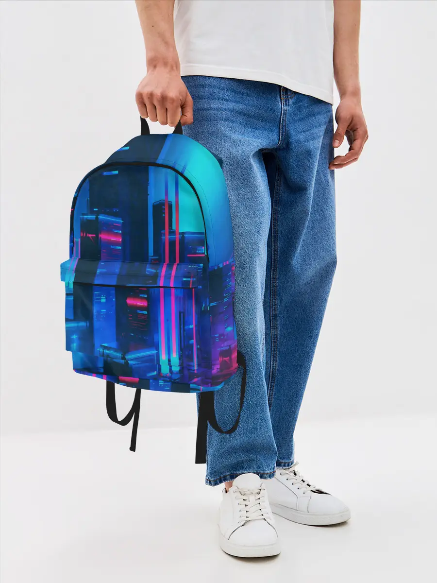 Рюкзак джинсовый / НОЧНОЙ ГОРОД