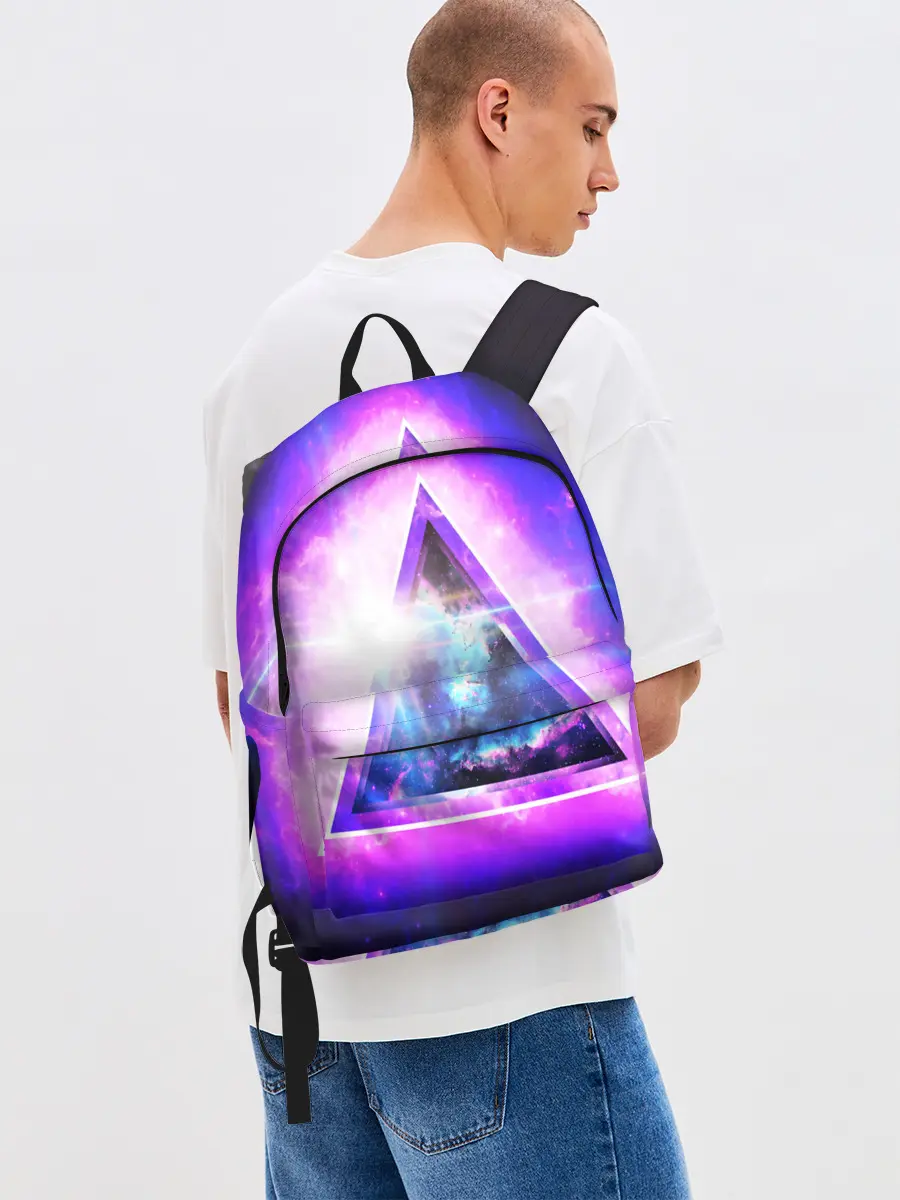 Рюкзак джинсовый / КОСМИЧЕСКИЙ ТРЕУГОЛЬНИК