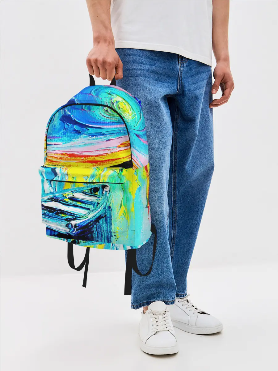 Рюкзак джинсовый / НОЧНОЙ ПРИЧАЛ ВАНГОГ
