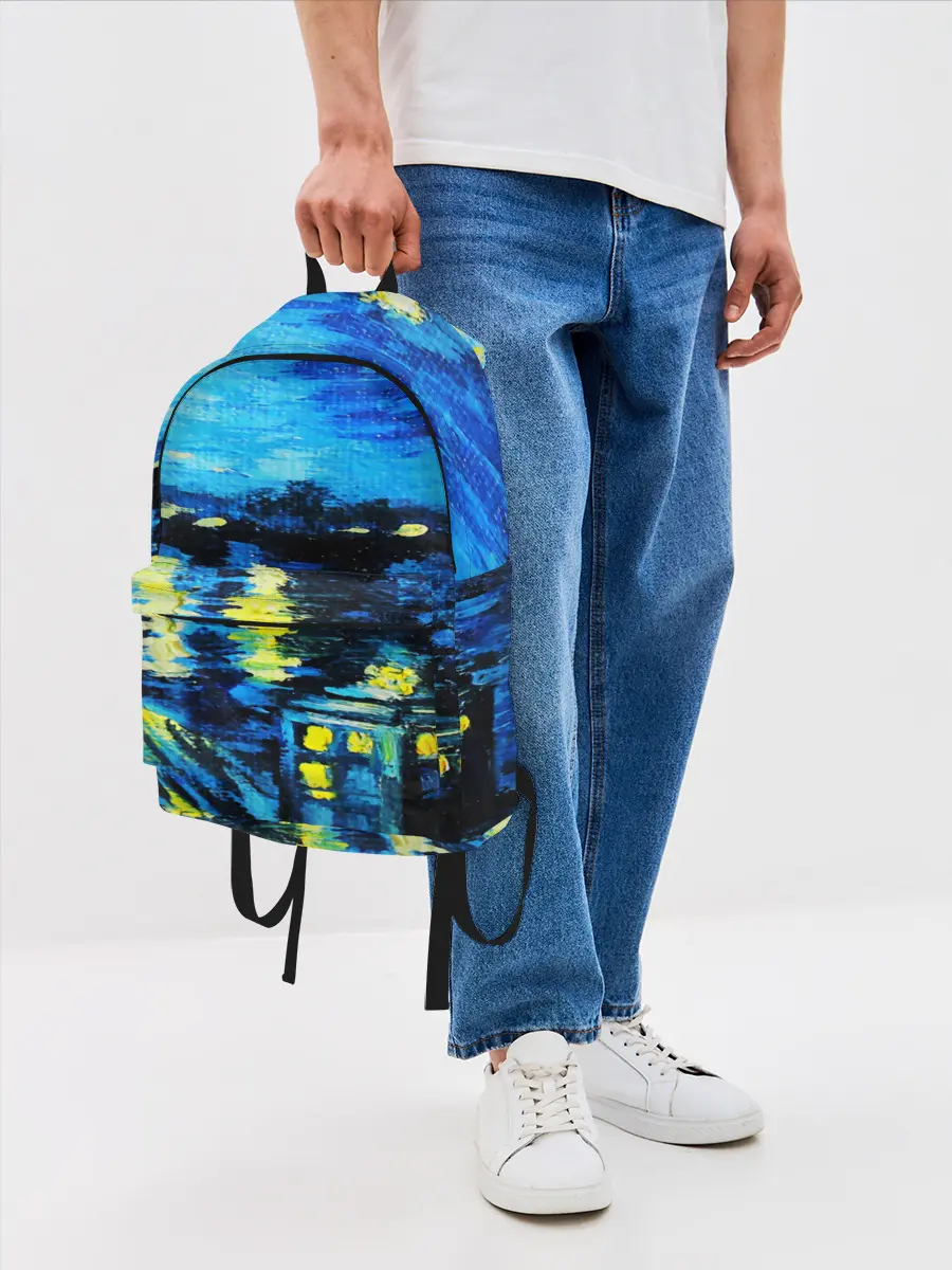 Рюкзак джинсовый / ВАНГОГ НОЧЬ