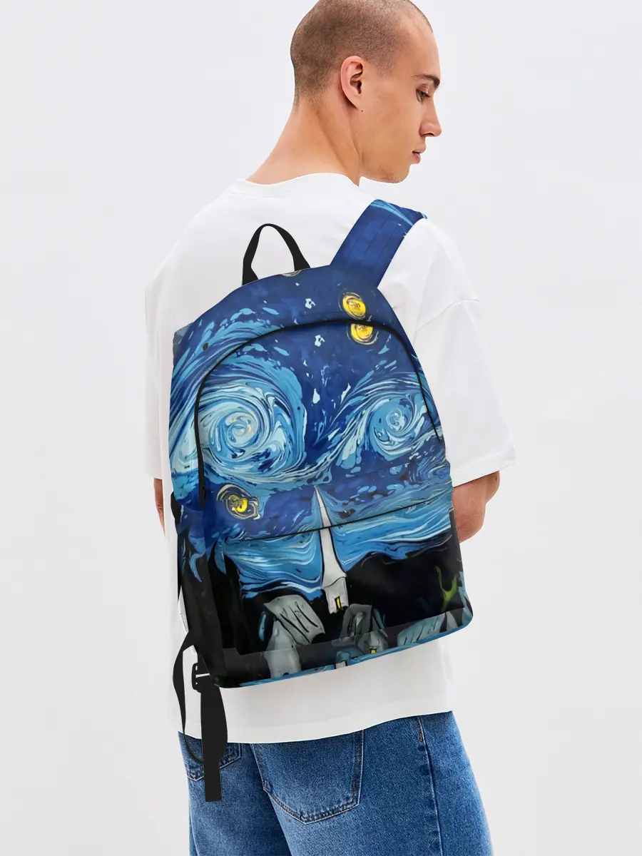 Рюкзак джинсовый / ЗВЁЗДНАЯ НОЧЬ ВАНГОГ