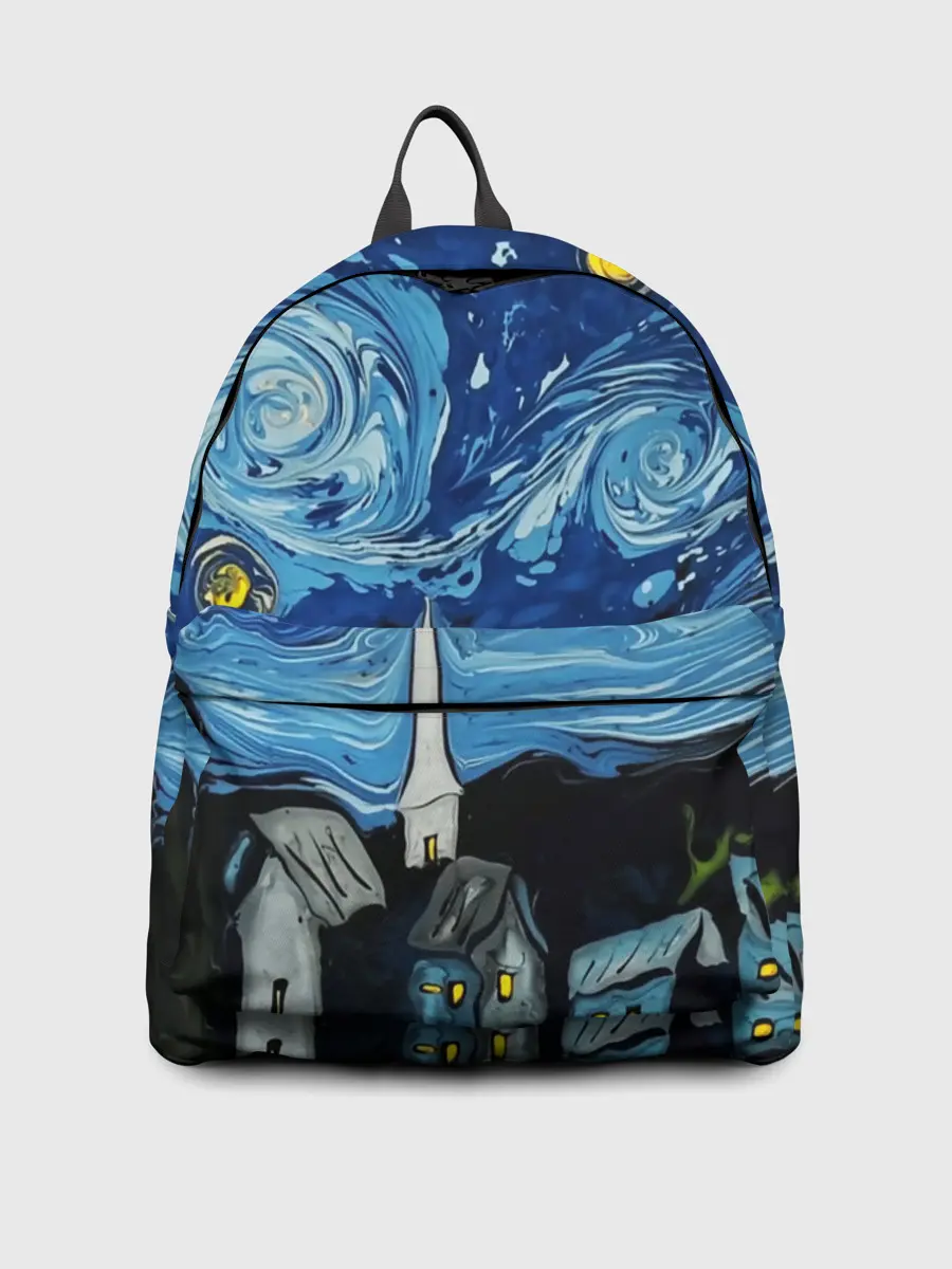Рюкзак джинсовый / ЗВЁЗДНАЯ НОЧЬ ВАНГОГ