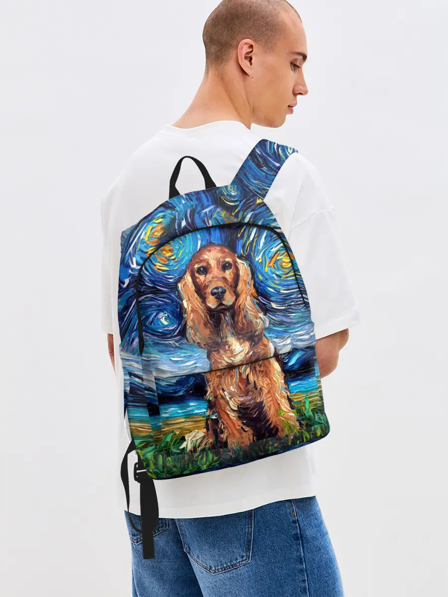 Рюкзак джинсовый / Кокер-спаниель