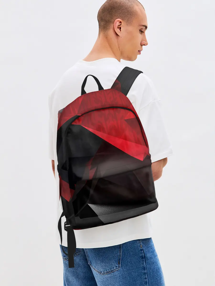 Рюкзак джинсовый / Red & Black