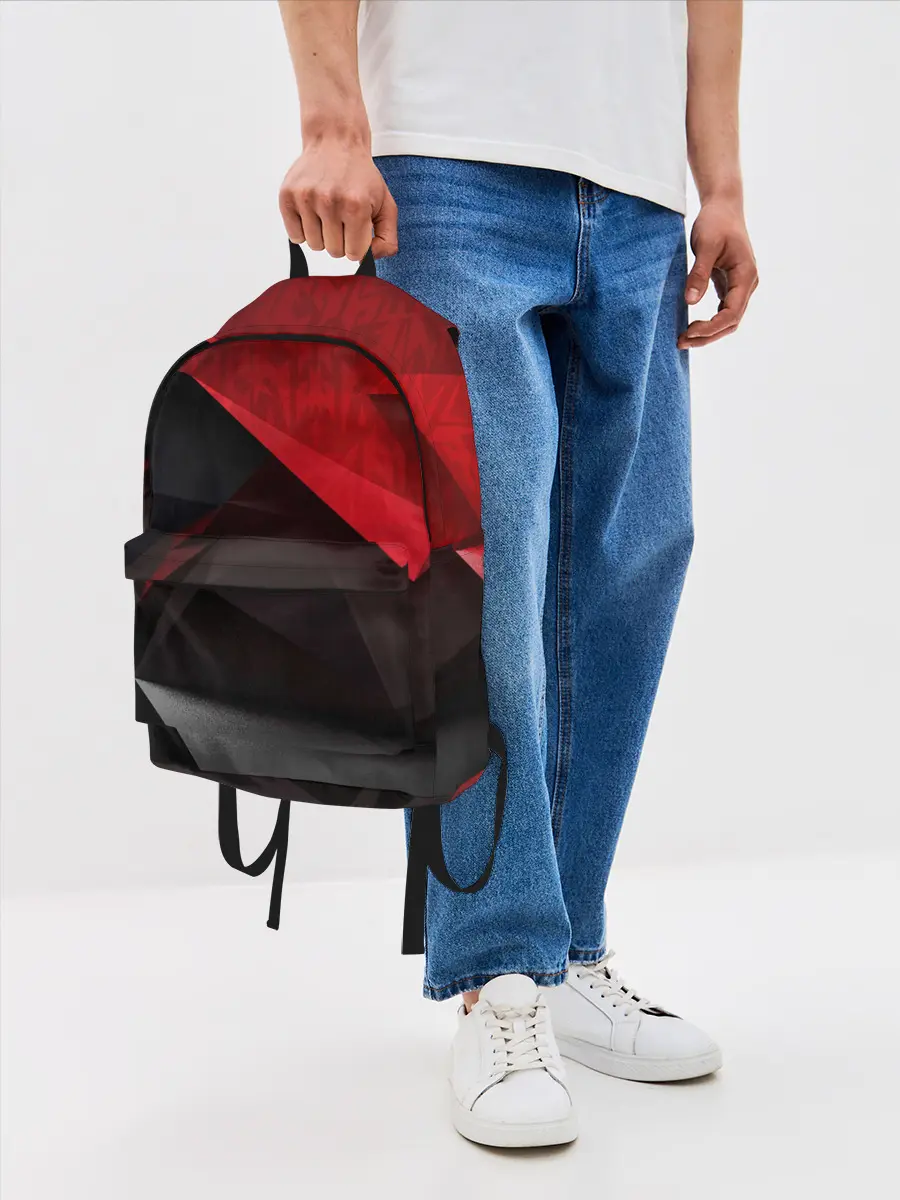 Рюкзак джинсовый / Red & Black