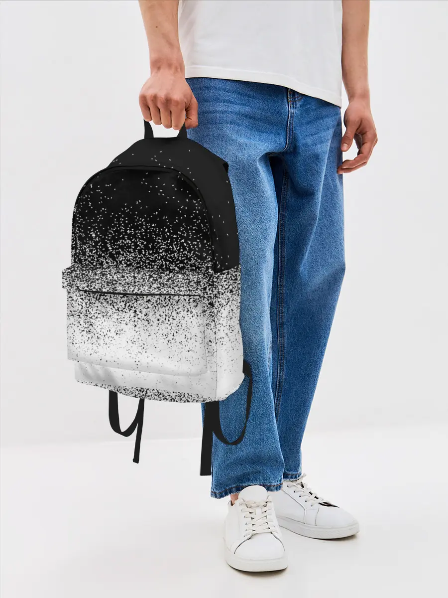 Рюкзак джинсовый / BLACK AND WHITE ABSTRACTION