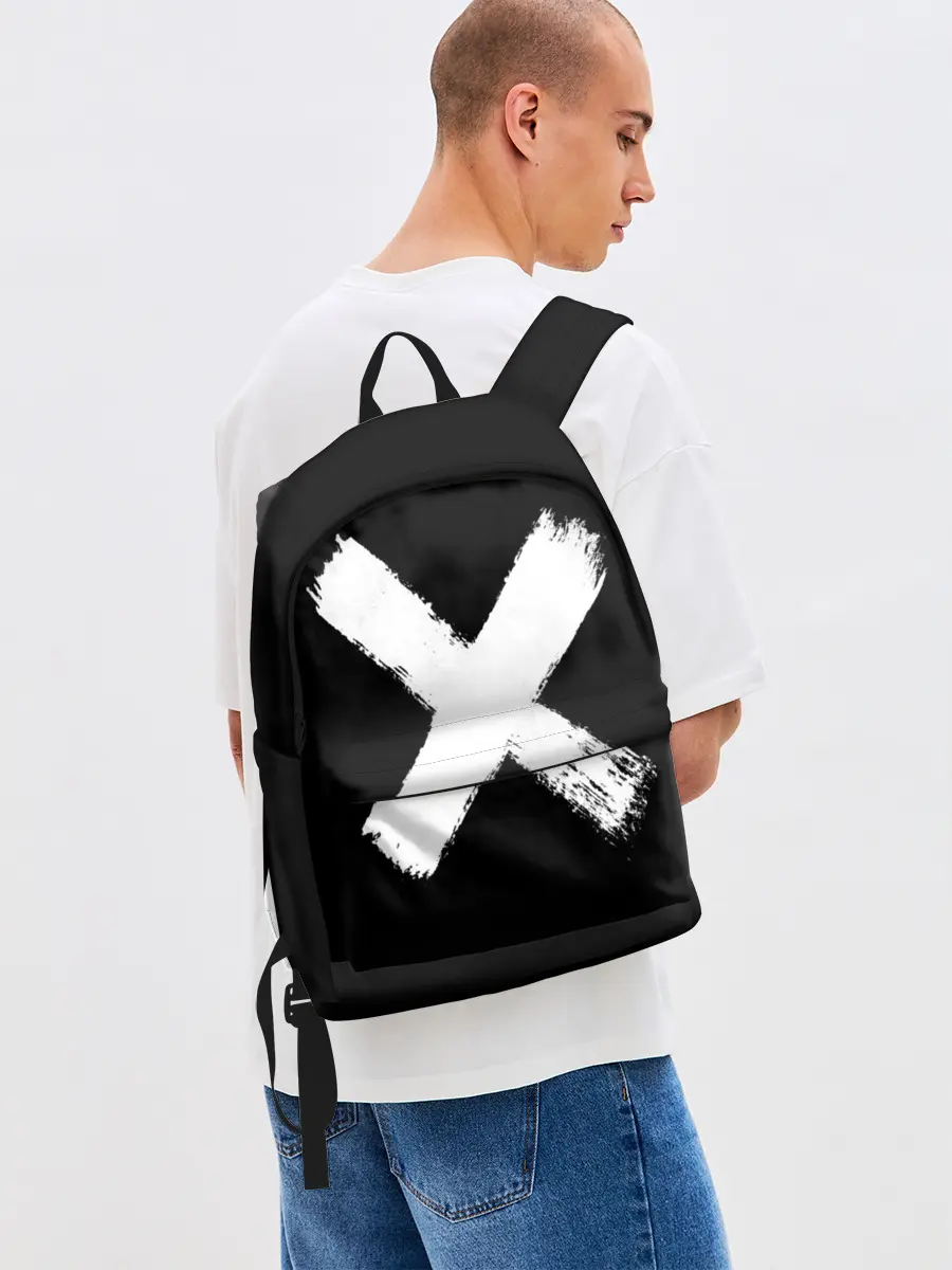 Рюкзак джинсовый / Белое перекрестие | Меченый