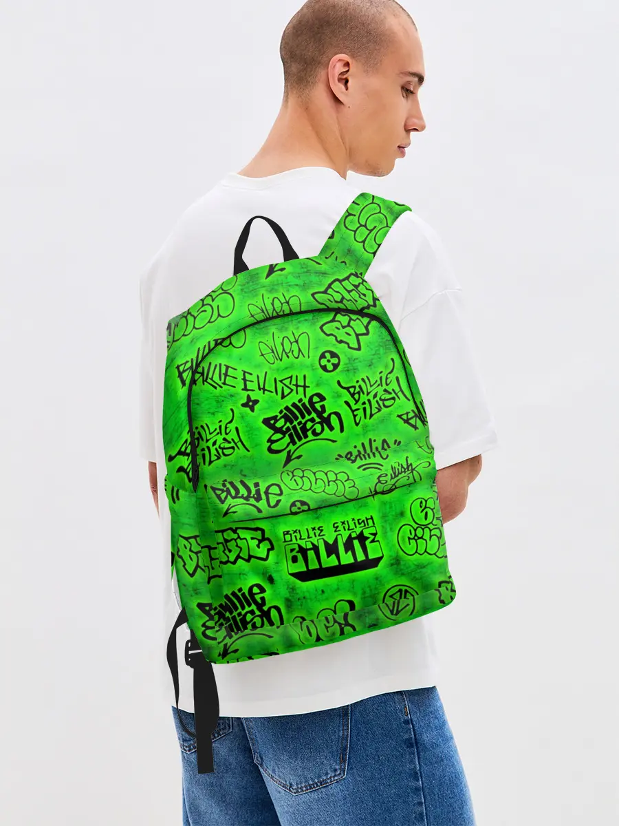 Рюкзак джинсовый / Billie Eilish Graffiti glow
