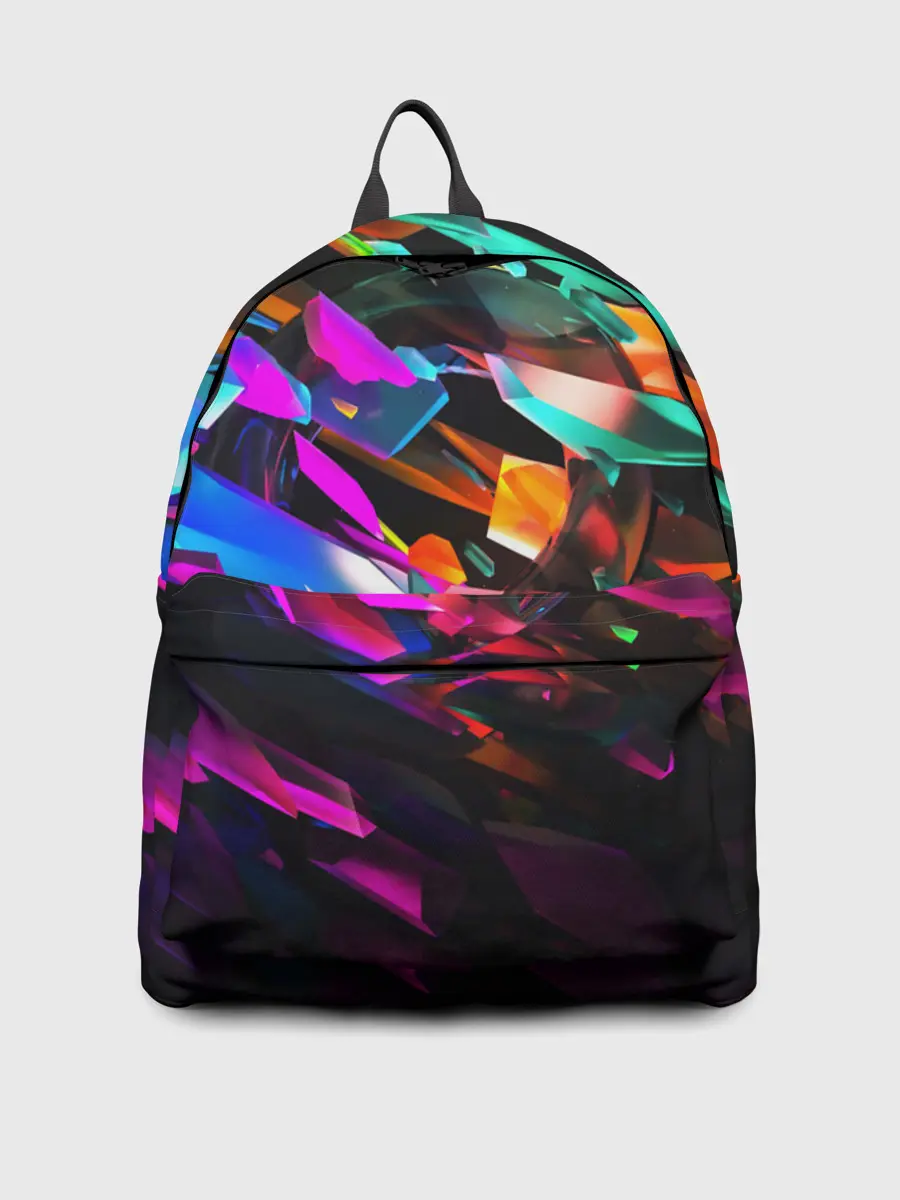 Рюкзак джинсовый / АБСТРАКЦИЯ НЕОНОВАЯ