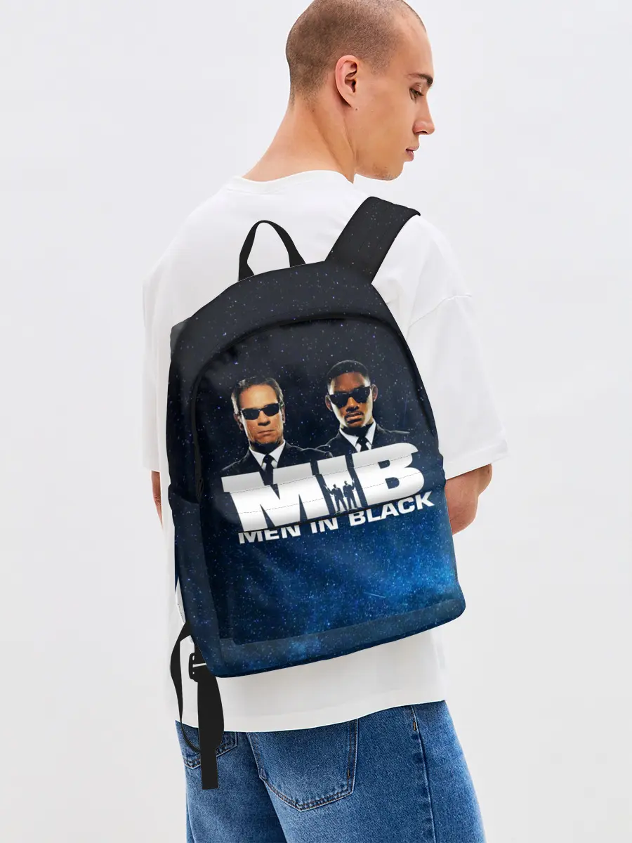 Рюкзак джинсовый / люди в черном