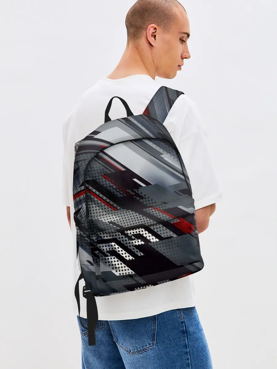 Рюкзак джинсовый / Металлическая текстура