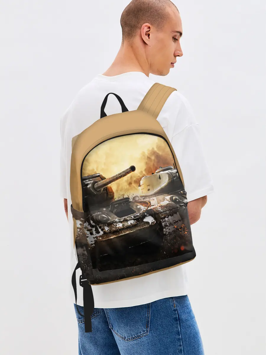 Рюкзак джинсовый / танки