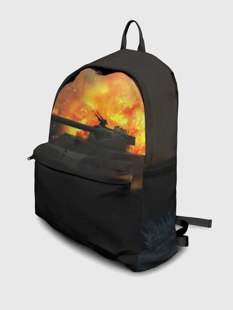 Рюкзак джинсовый / ТАНК В ОГНЕ