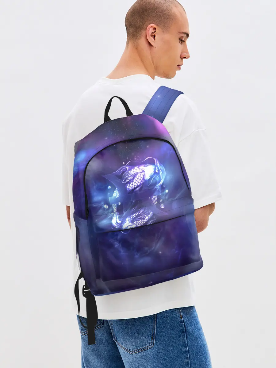 Рюкзак джинсовый / Рыбы