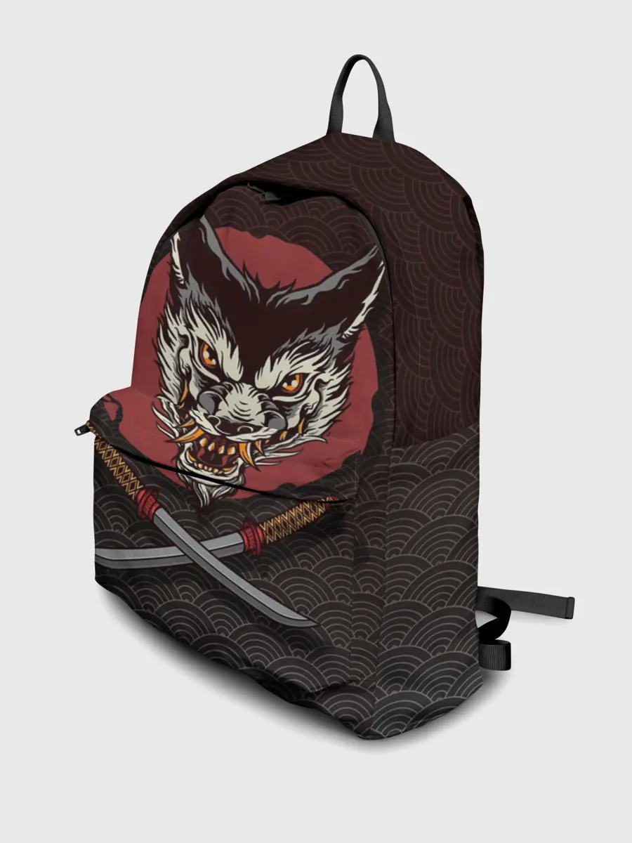 Рюкзак джинсовый / Японский волк