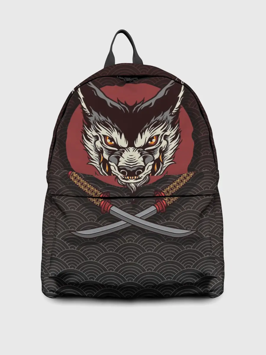 Рюкзак джинсовый / Японский волк