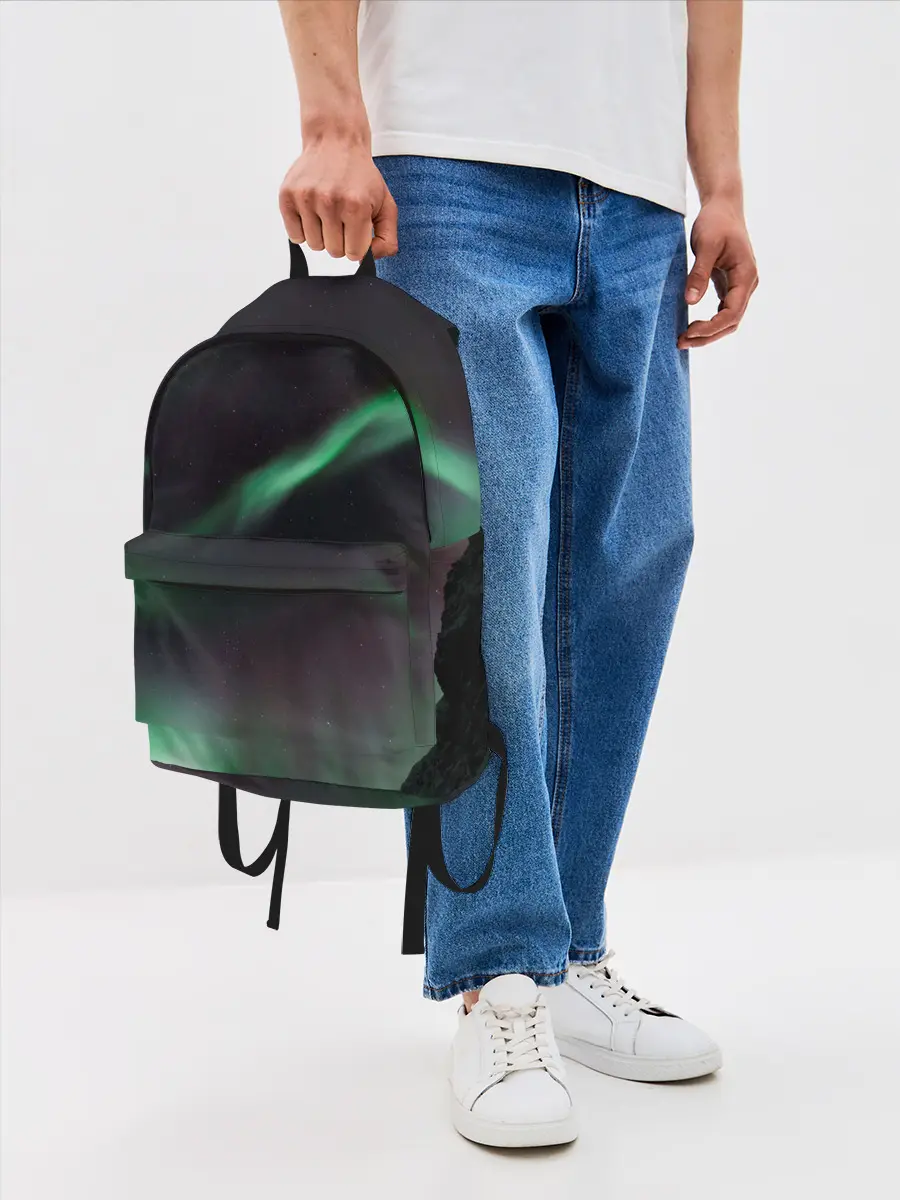 Рюкзак джинсовый / Северное сияние