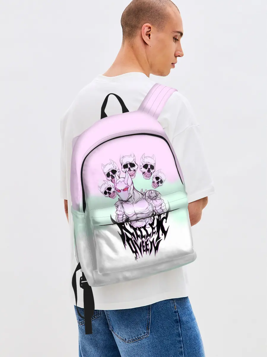 Рюкзак джинсовый / KILLER QUEEN 5 черепов