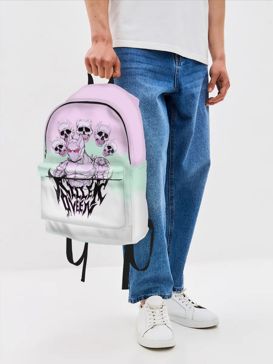 Рюкзак джинсовый / KILLER QUEEN 5 черепов