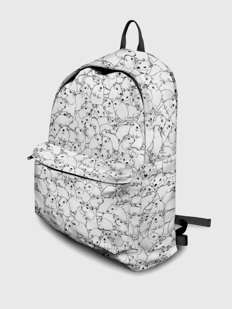 Рюкзак джинсовый / Белые мыши