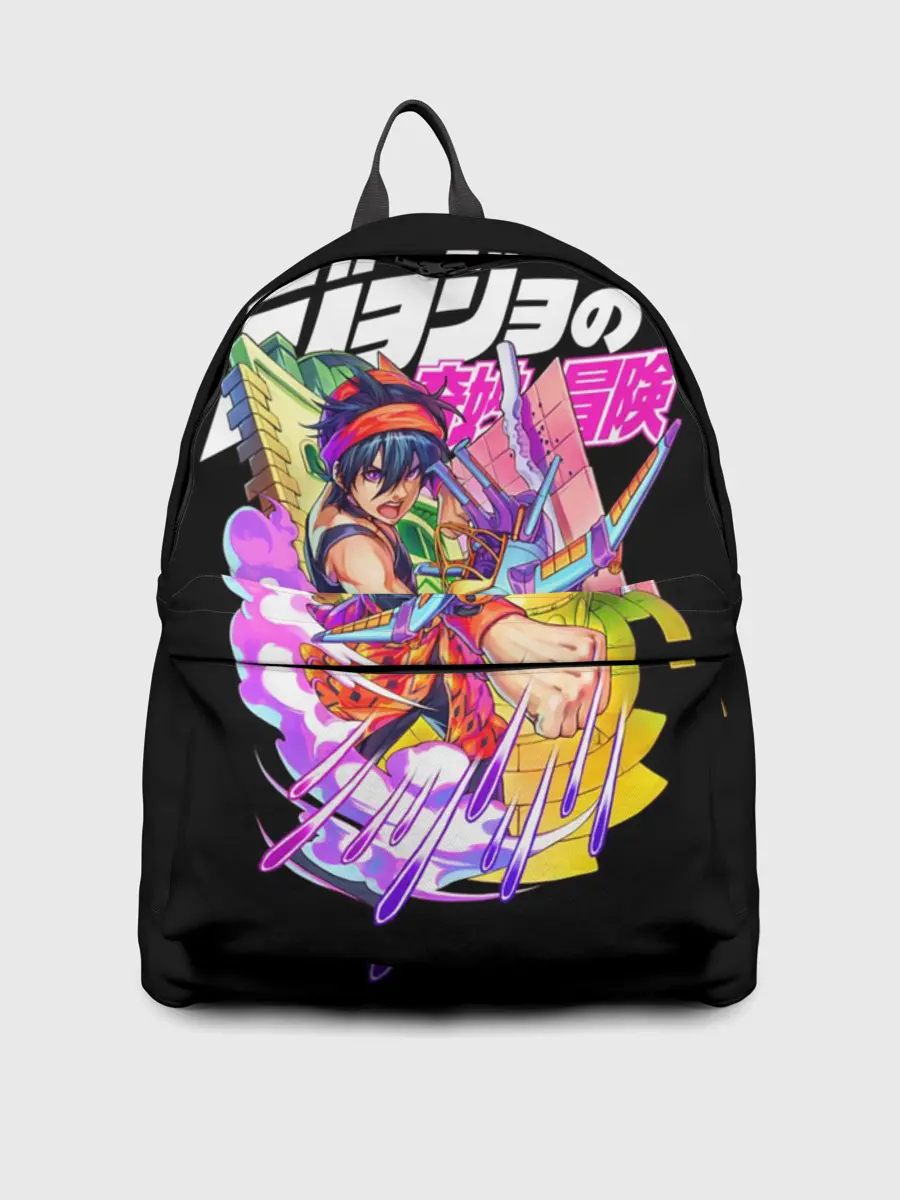 Рюкзак джинсовый / Хамон джоджо на черном