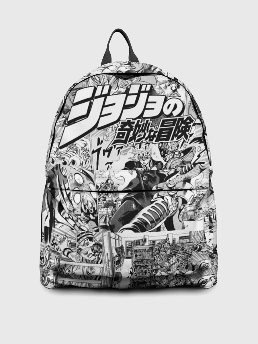 Рюкзак джинсовый / Серый комикс jojo