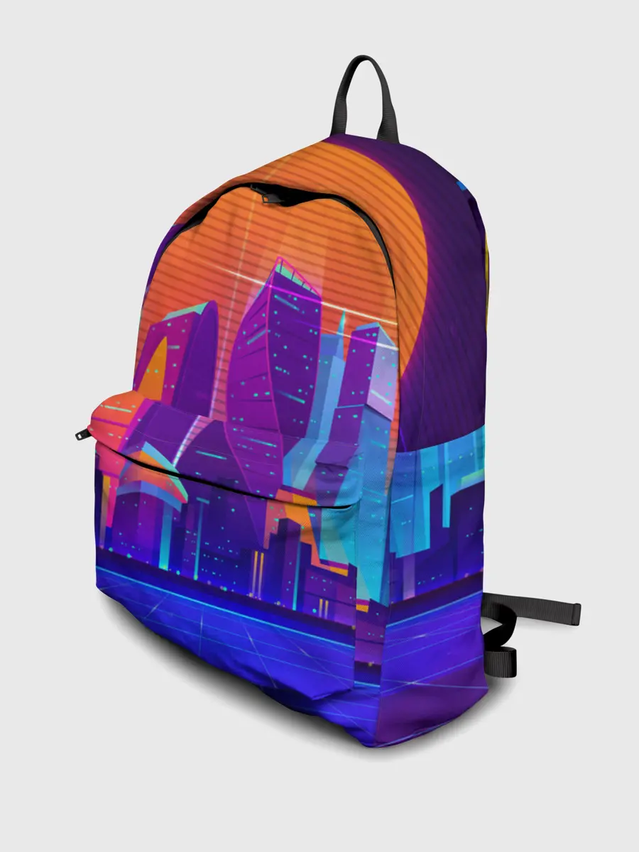 Рюкзак джинсовый / НЕОНОВЫЙ ГОРОД