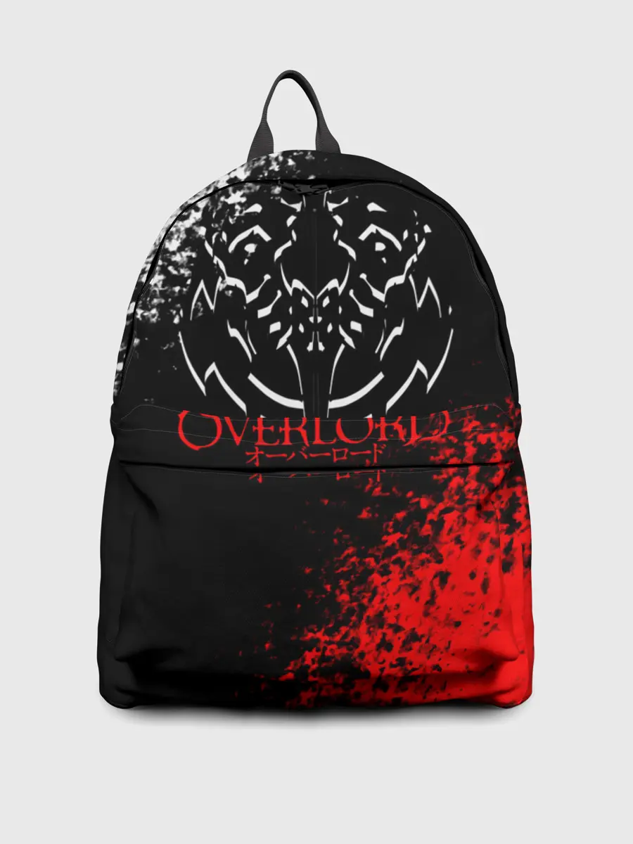 Рюкзак джинсовый / Оверлорд лого краснобелый