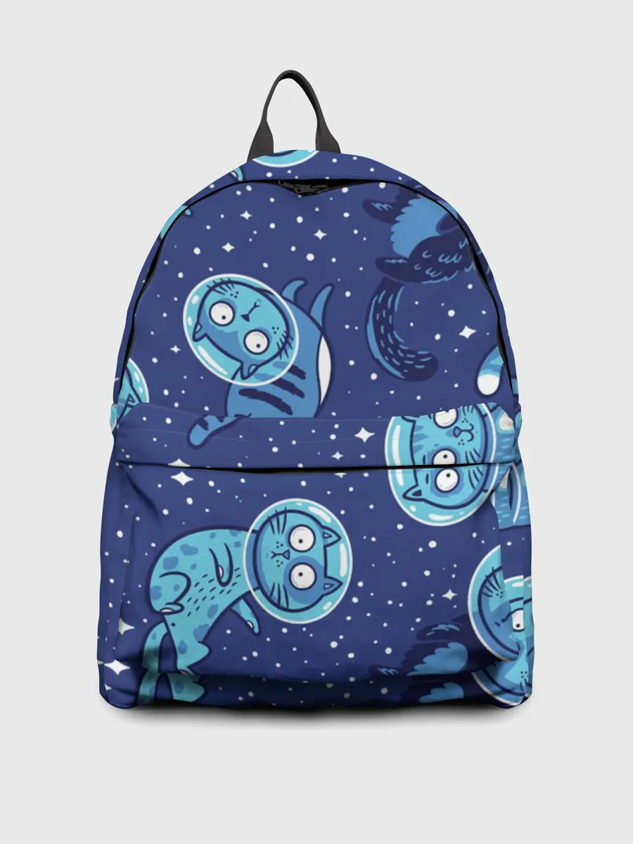 Рюкзак джинсовый / Кот Космонавт