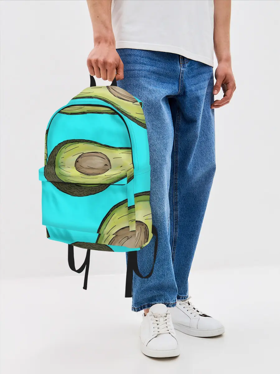 Рюкзак джинсовый / Авокадо
