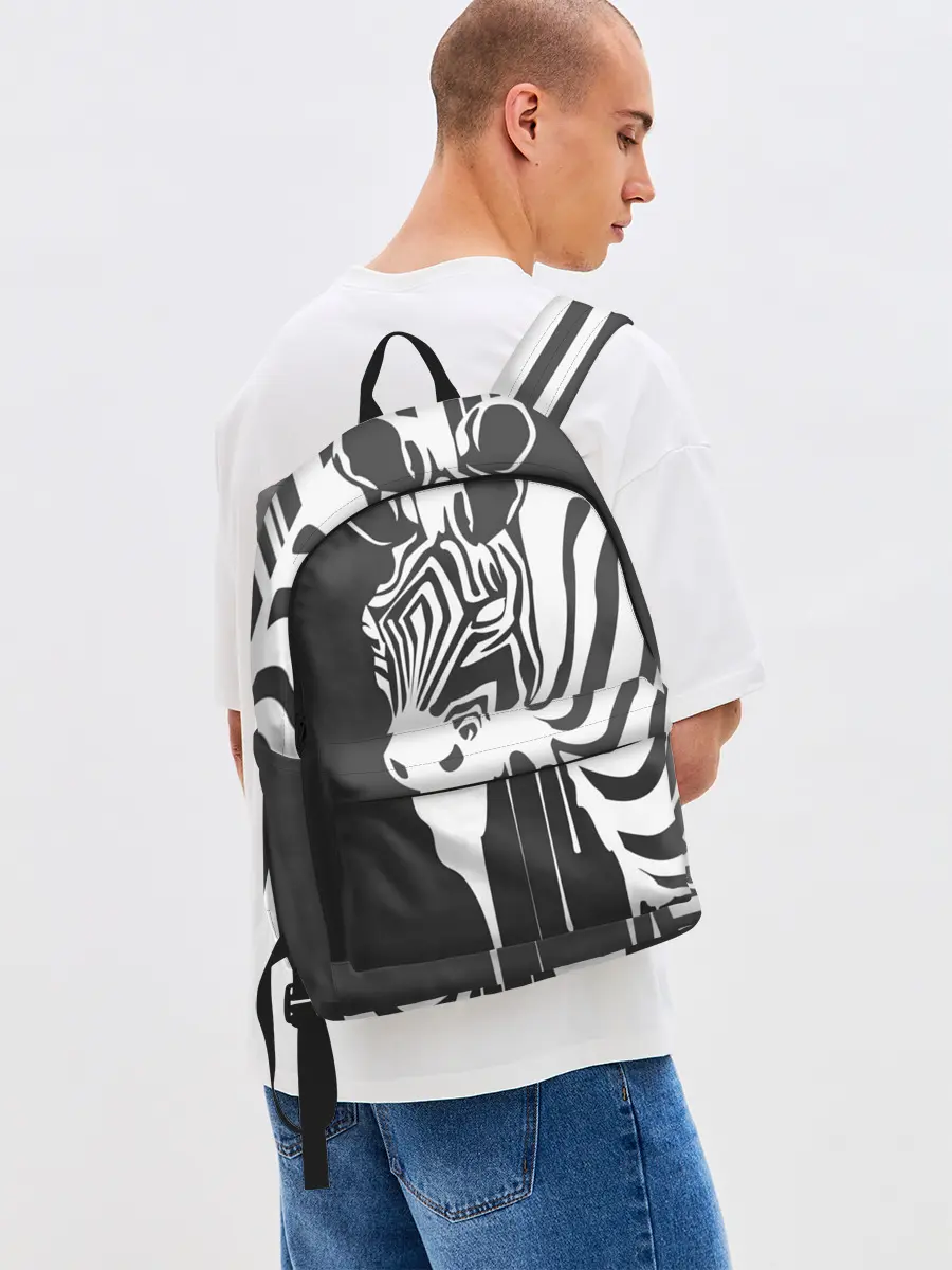 Рюкзак джинсовый / Зебра