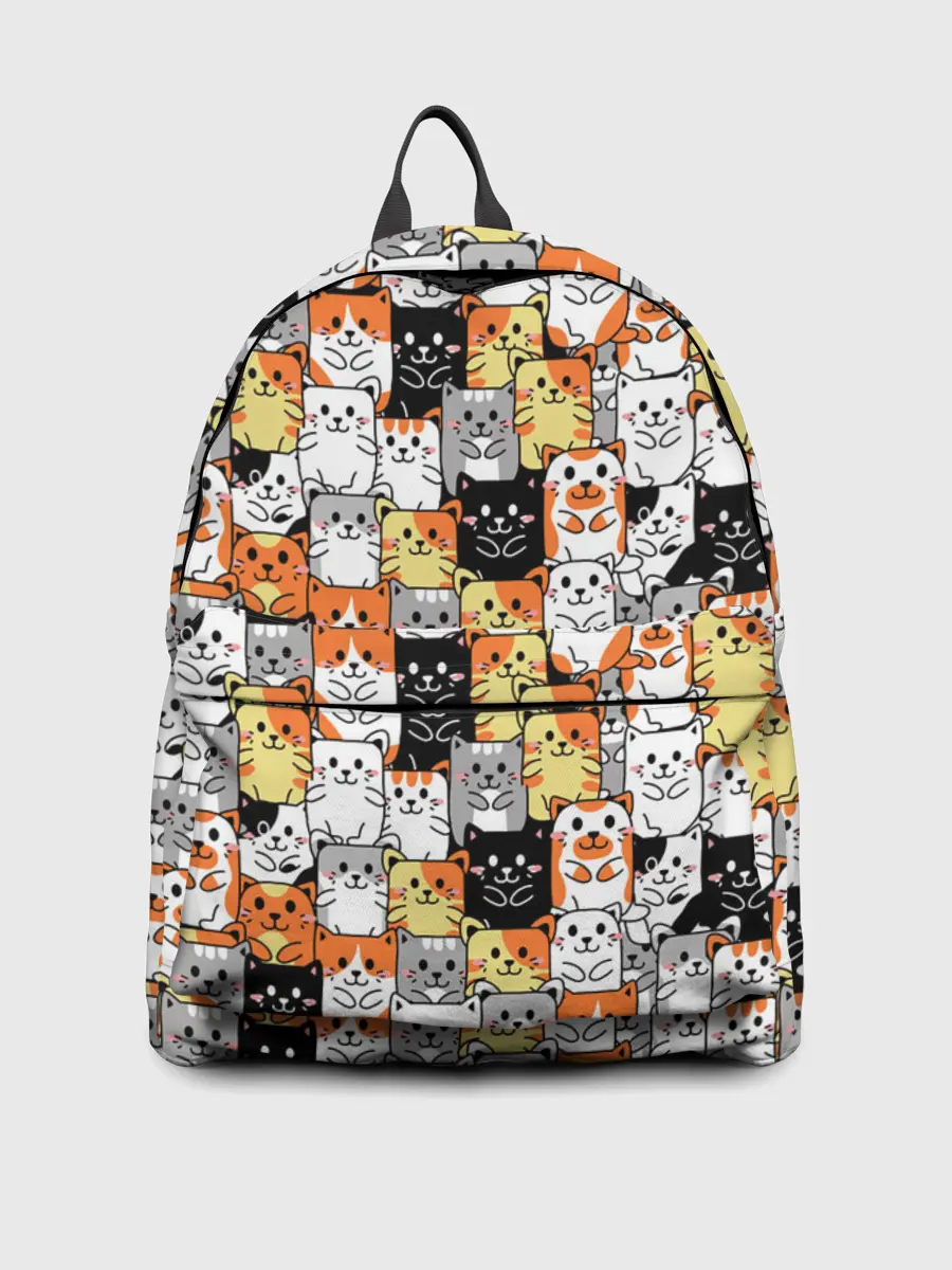 Рюкзак джинсовый / Котики