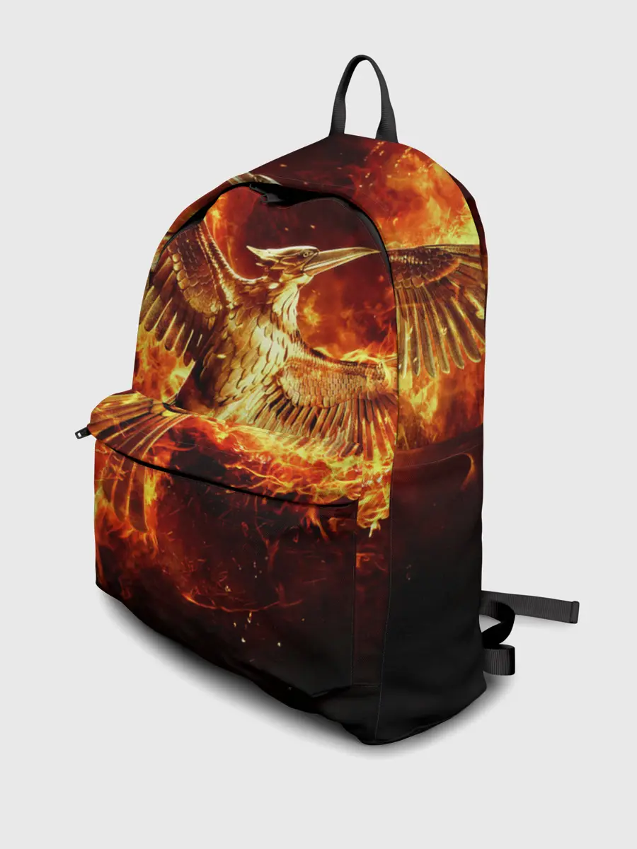 Рюкзак джинсовый / Феникс в огне