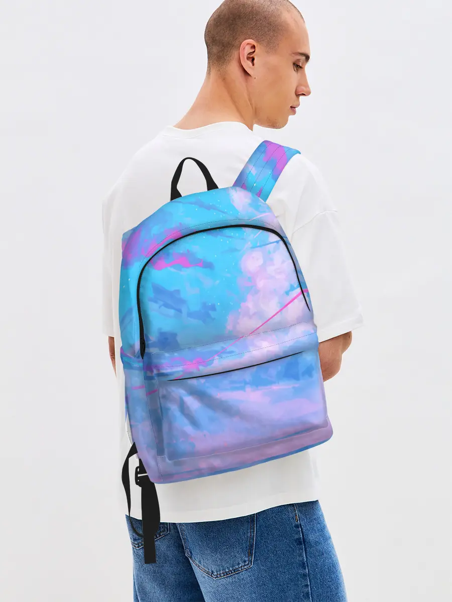 Рюкзак джинсовый / РОЗОВЫЕ ОБЛАКА