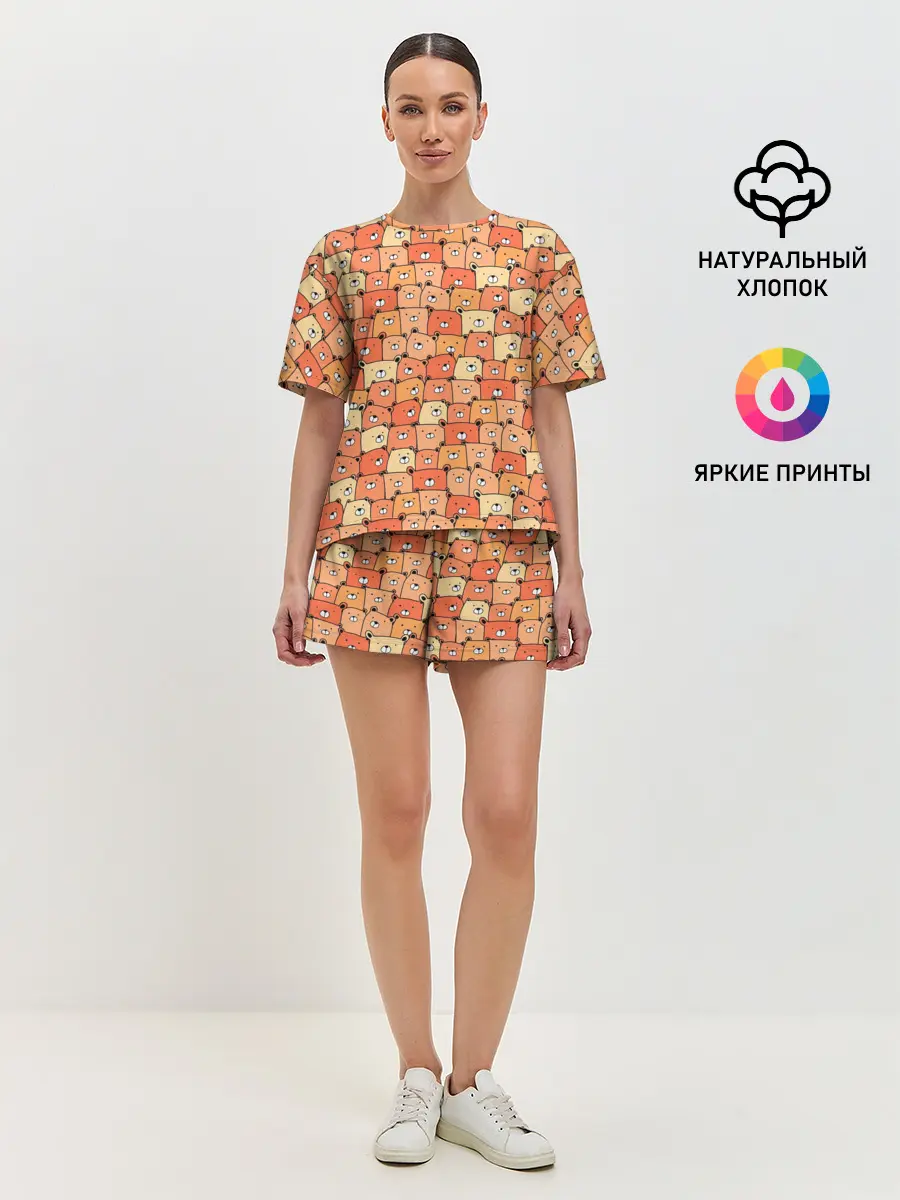 Женская пижама с шортами / МИШКИ