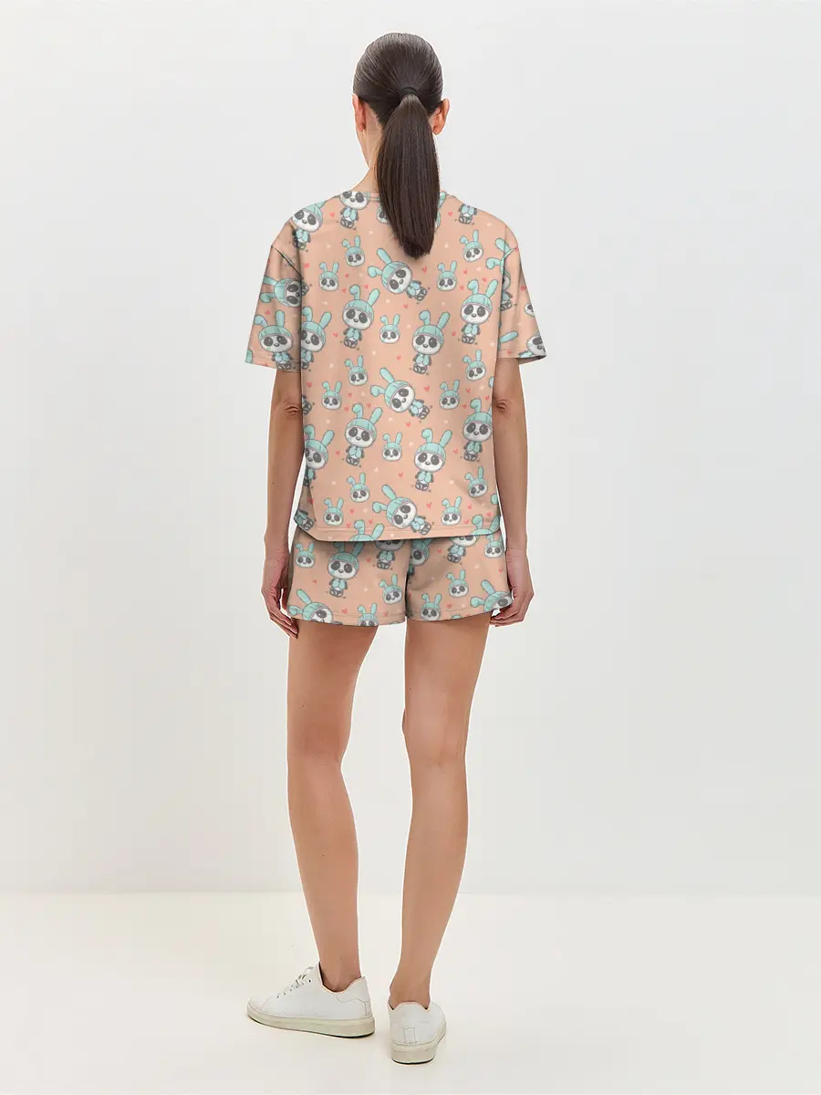 Женская пижама с шортами / ЗАЙКИ