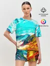Женская пижама с шортами / Японские горы