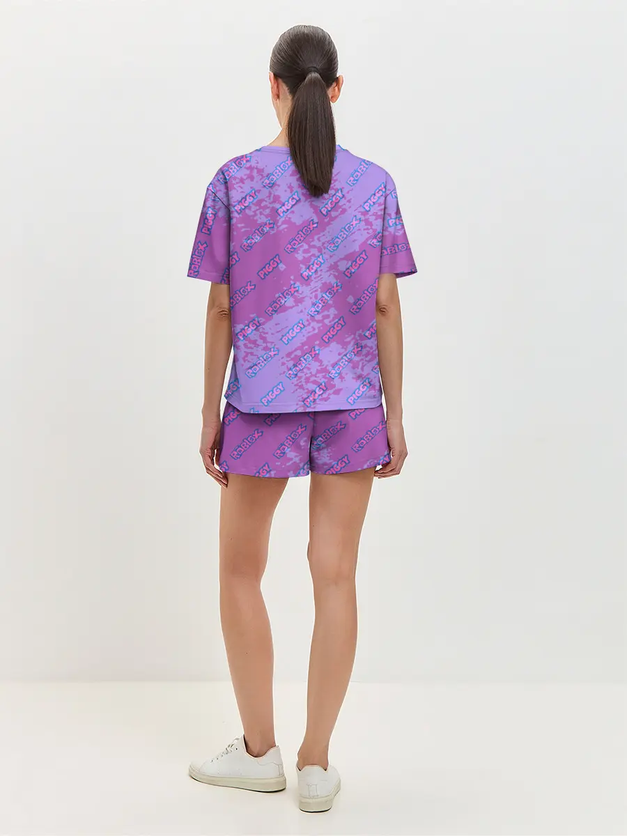 Женская пижама с шортами / Свинка Пигги из Roblox