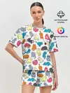 Женская пижама с шортами / Кошачья стая