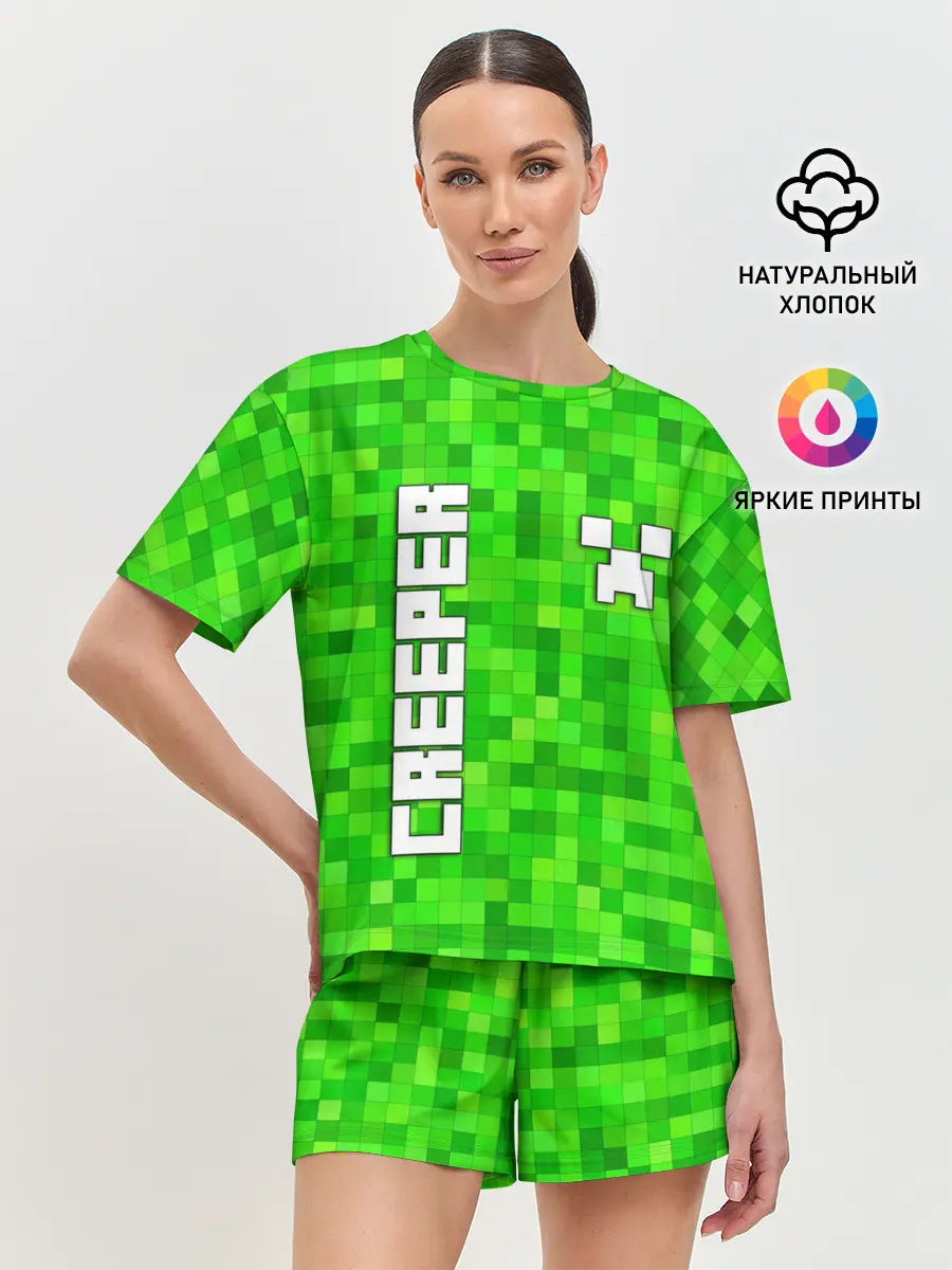 Женская пижама с шортами / MINECRAFT CREEPER