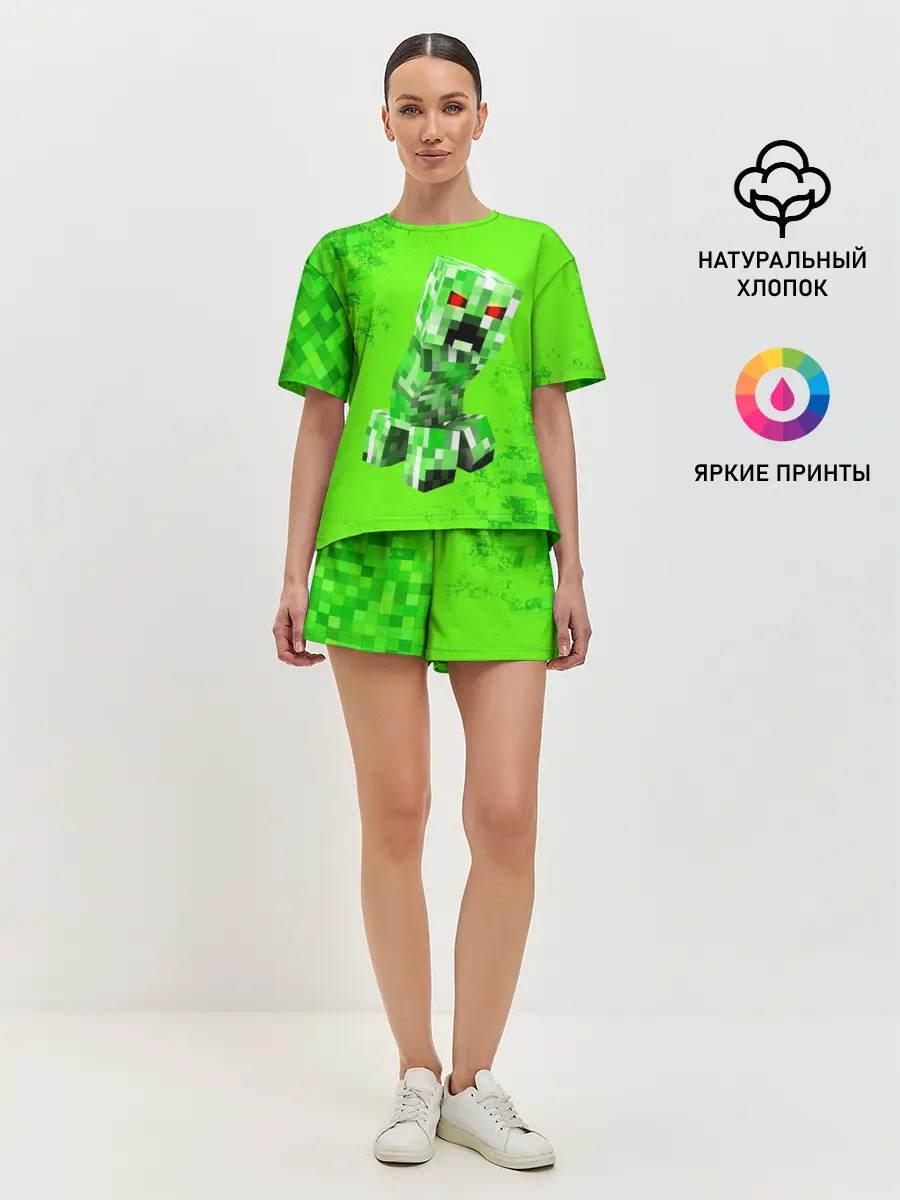 Женская пижама с шортами / MINECRAFT CREEPER