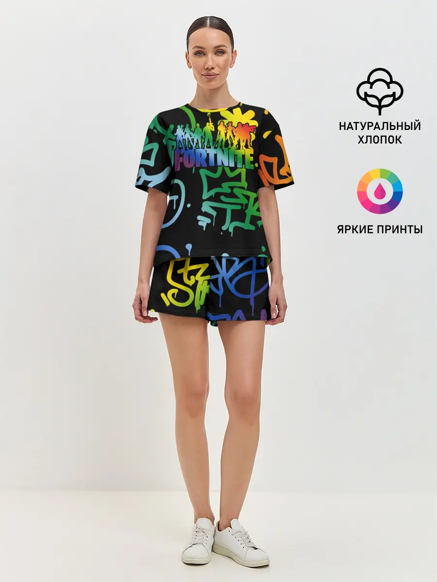 Женская пижама с шортами / Fortnite