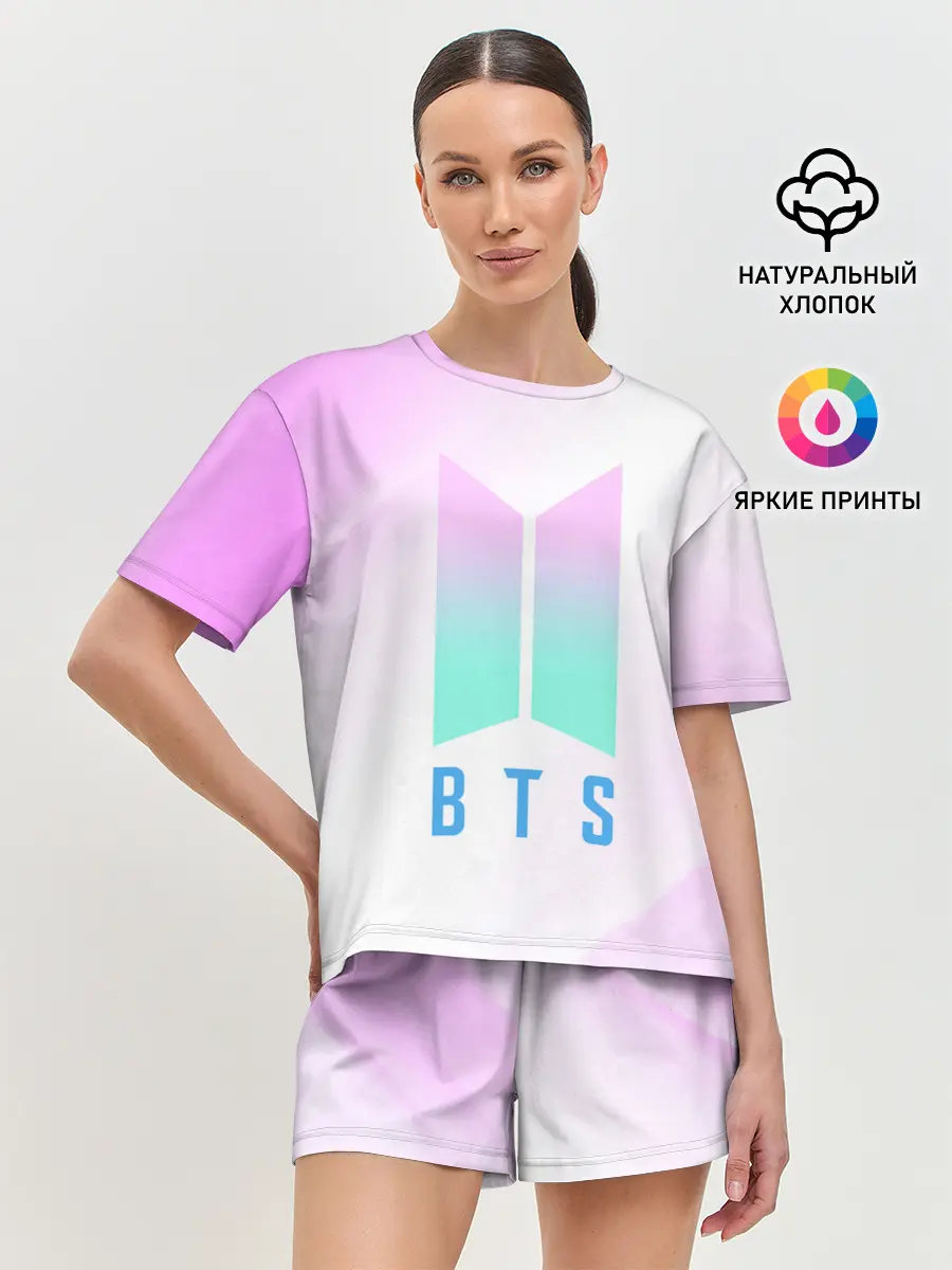 Женская пижама с шортами / BTS / БТС